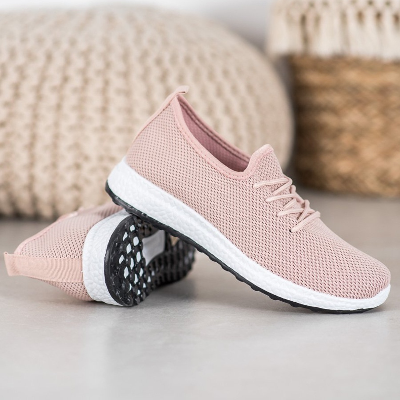 SHELOVET Scarpe comode sulla piattaforma rosa 2