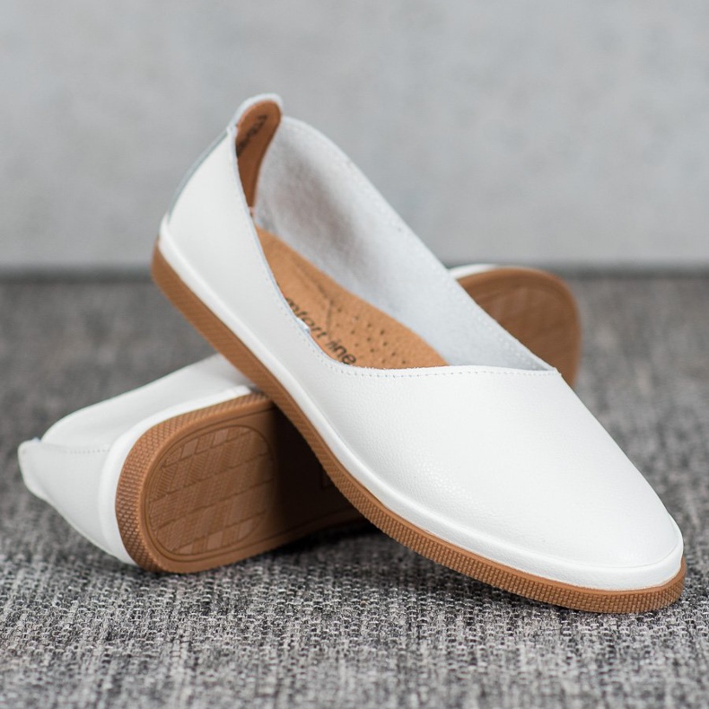 Scarpe VINCEZA Slip On in pelle bianca 1