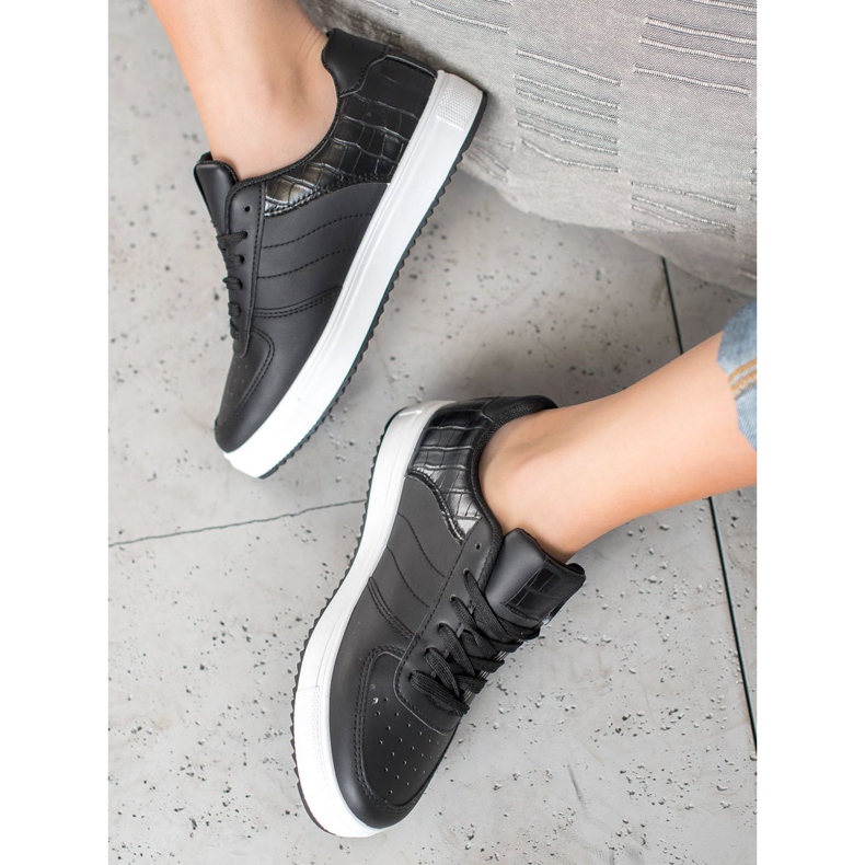 SHELOVET Scarpe alla moda sulla piattaforma nero 2