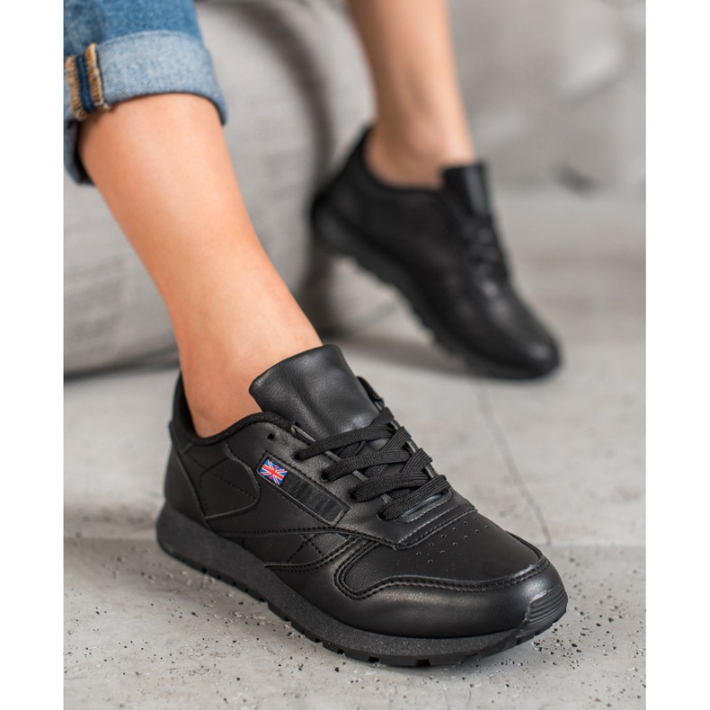 SHELOVET Scarpe Allacciate In Ecopelle nero 2