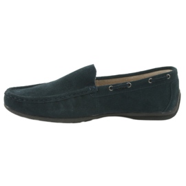 American Club Mocassini in pelle. JK02 americano blu navy in pelle scamosciata 2