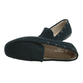 American Club Mocassini in pelle. JK02 americano blu navy in pelle scamosciata 6
