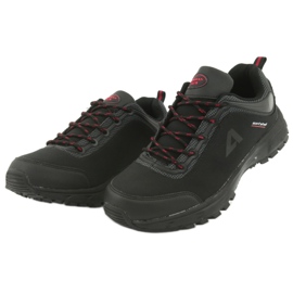 Scarpe sportive softshell impermeabili American Club HL02 nero rosso grigio 3