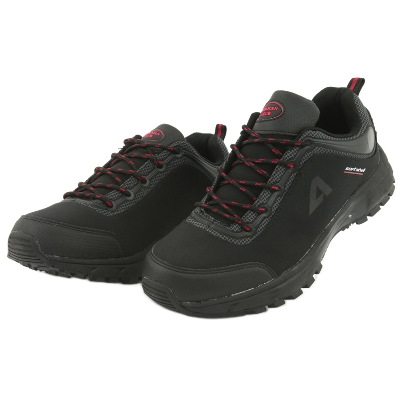Scarpe sportive softshell impermeabili American Club HL02 nero rosso grigio 3