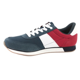 Scarpe sportive da uomo American club FH07 bianco rosso blu navy 2
