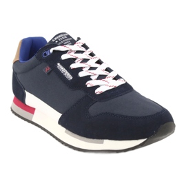 Sneakers leggere American Club RH12 bianca blu navy 1