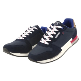 Sneakers leggere American Club RH12 bianca blu navy 3