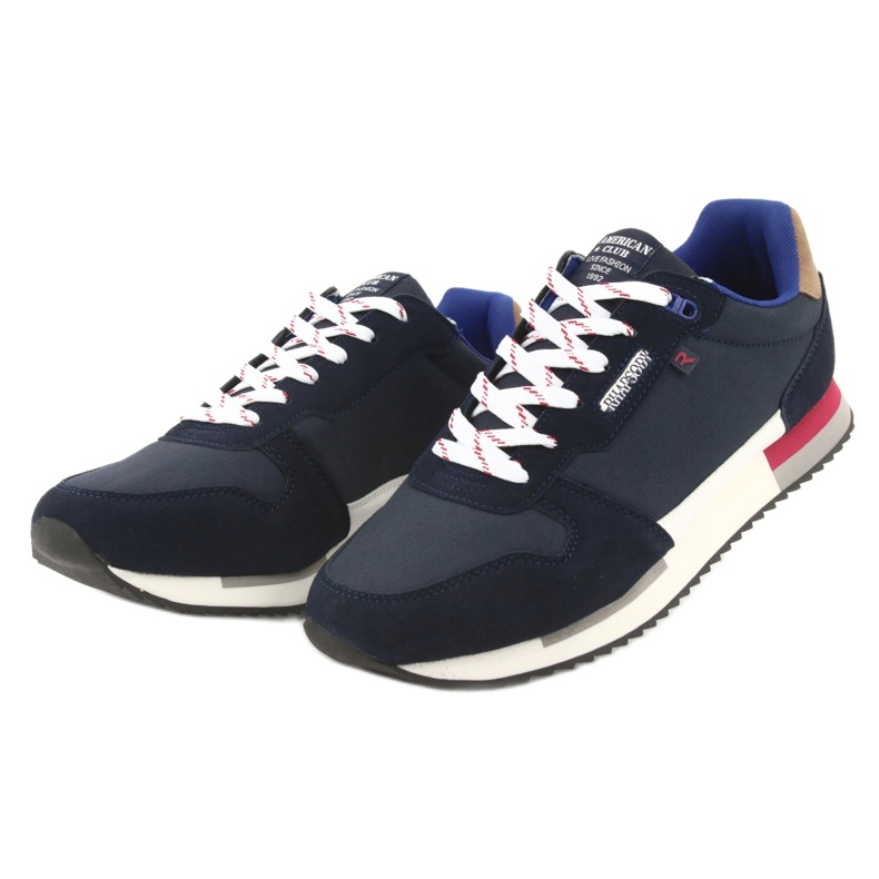 Sneakers leggere American Club RH12 bianco blu navy 3