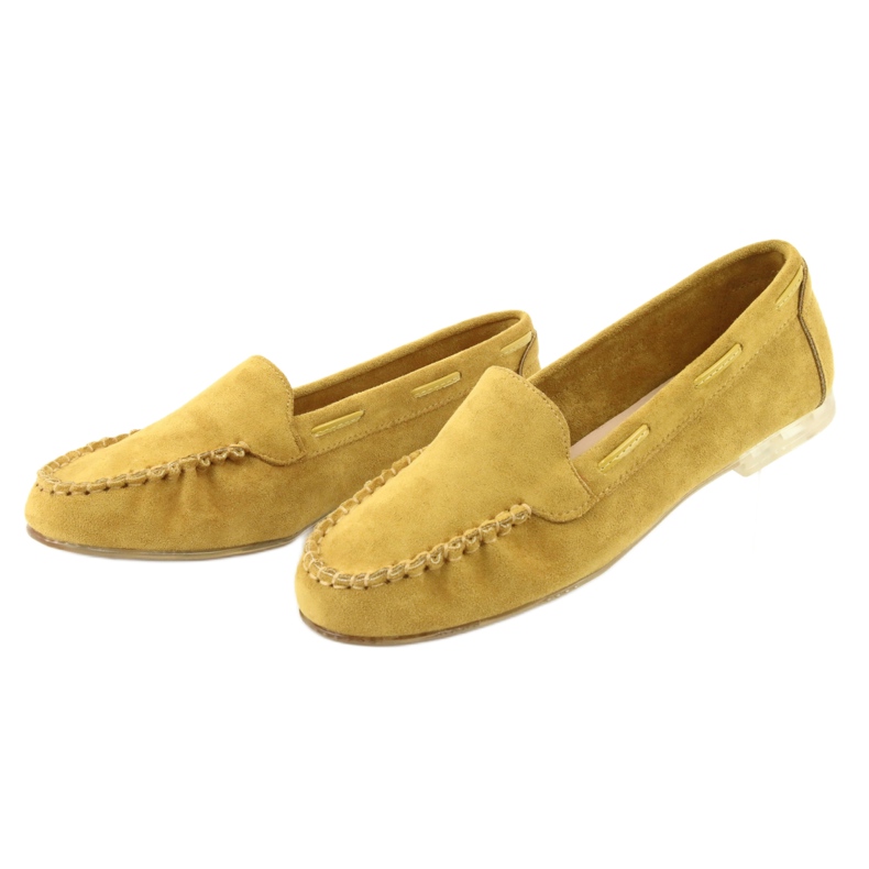 Mocassini da donna in camoscio Sergio Leone 722 giallo 3