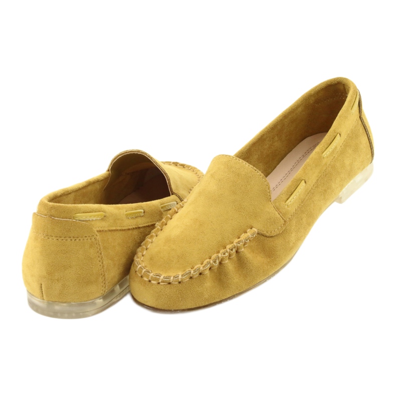Mocassini da donna in camoscio Sergio Leone 722 giallo 4