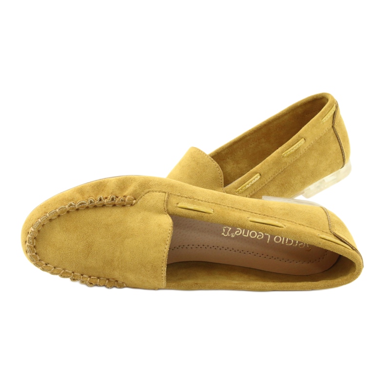 Mocassini da donna in camoscio Sergio Leone 722 giallo 6