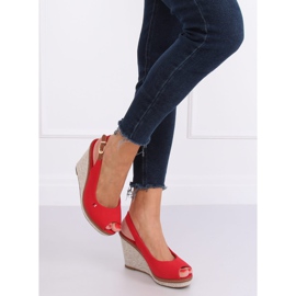 Sandali rossi con zeppa R132P Rosso 1