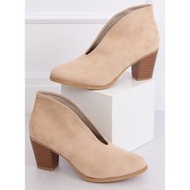 Stivali di transizione con uno spacco beige NS128P Beige 1