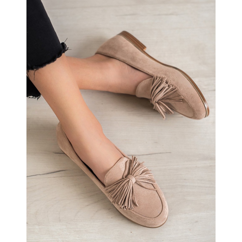Seastar Calzature in pelle scamosciata con frange marrone 1