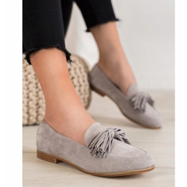 Seastar Calzature in pelle scamosciata con frange grigio 1