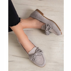 Seastar Calzature in pelle scamosciata con frange grigio 2