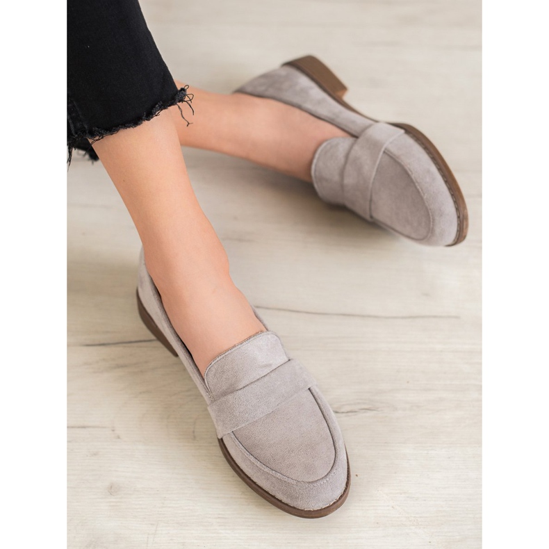 Seastar Scarpe in pelle scamosciata senza lacci grigio 1
