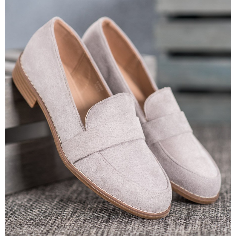 Seastar Scarpe in pelle scamosciata senza lacci grigio 2