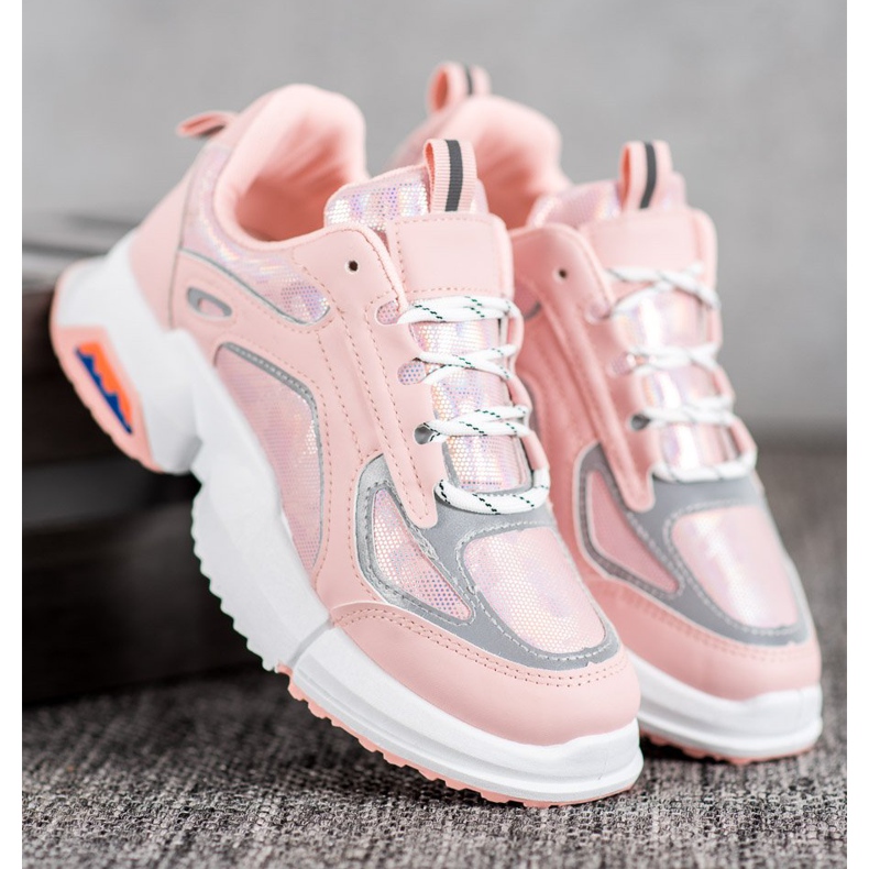 SHELOVET Sneakers sportive sulla piattaforma rosa 2