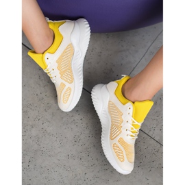 SHELOVET Sneakers Classiche Con Rete bianca giallo 1