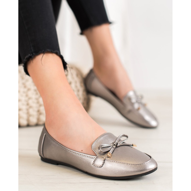 Clowse Eleganti ballerine in argento grigio 1