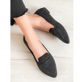 Best Shoes Mocassini Scamosciati In Spitz nero 1