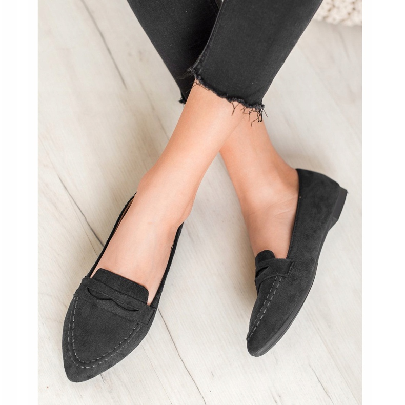 Best Shoes Mocassini Scamosciati In Spitz nero 2