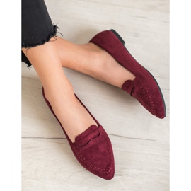 Best Shoes Mocassini Scamosciati In Spitz rosso 1