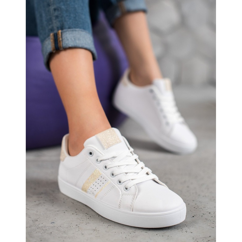 SHELOVET Comode scarpe sportive bianche bianco 2