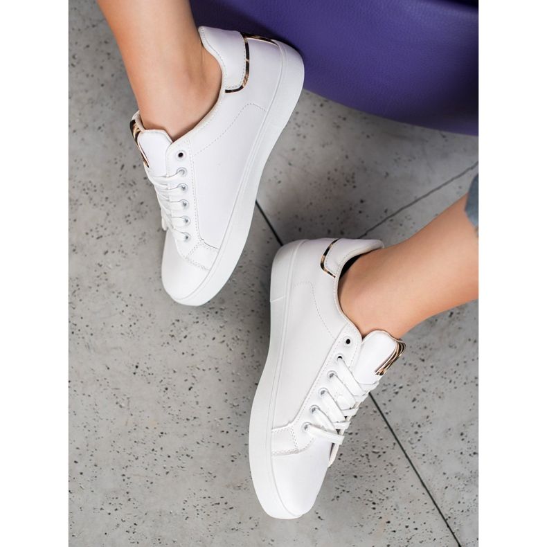 SHELOVET Comode scarpe sportive bianche bianco 1