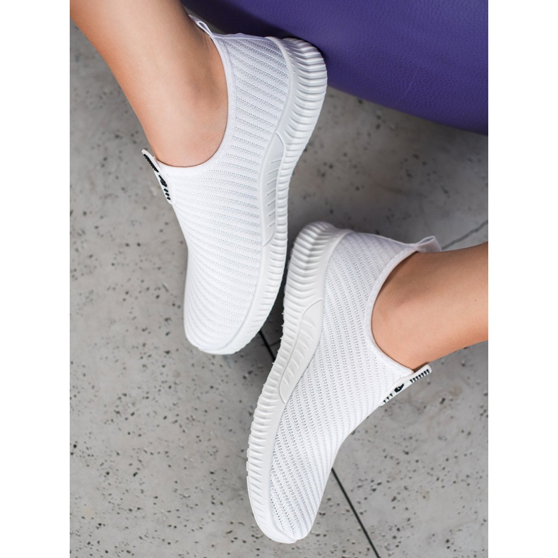 SHELOVET Scarpe sportive slip-on bianco 1