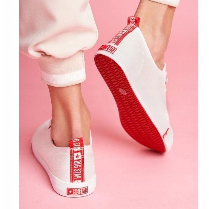 Scarpe da donna bianche sneakers Big Star FF274087 bianca 2