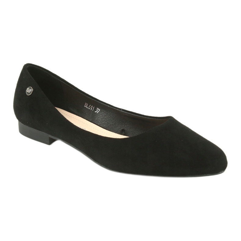 Ballerine in camoscio nero Sergio Leone BL611 1
