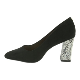 Décolleté in camoscio nero Sergio Leone 216 grigio 2