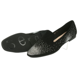 Sergio Leone Ballerine femminili con zirconi neri 601 nero 5