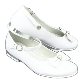Miko Ballerina di comunione bianca per bambini con un prua 806 6