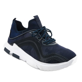 Scarpe sportive da uomo blu navy LF21-2 1