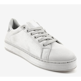 Sneakers classiche da donna grigie R-307 grigio 1