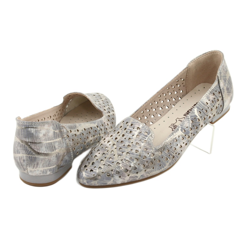 M.Daszyński ballerine Lordsy lavanda / oro Daszyński SA151 rosa grigio 4