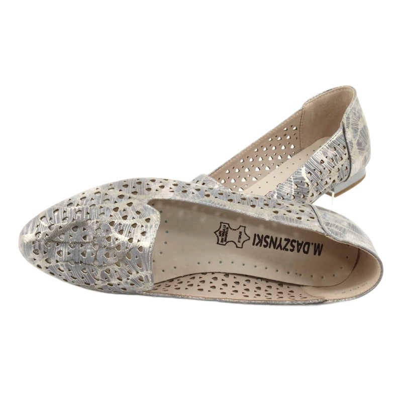 M.Daszyński ballerine Lordsy lavanda / oro Daszyński SA151 rosa grigio 5