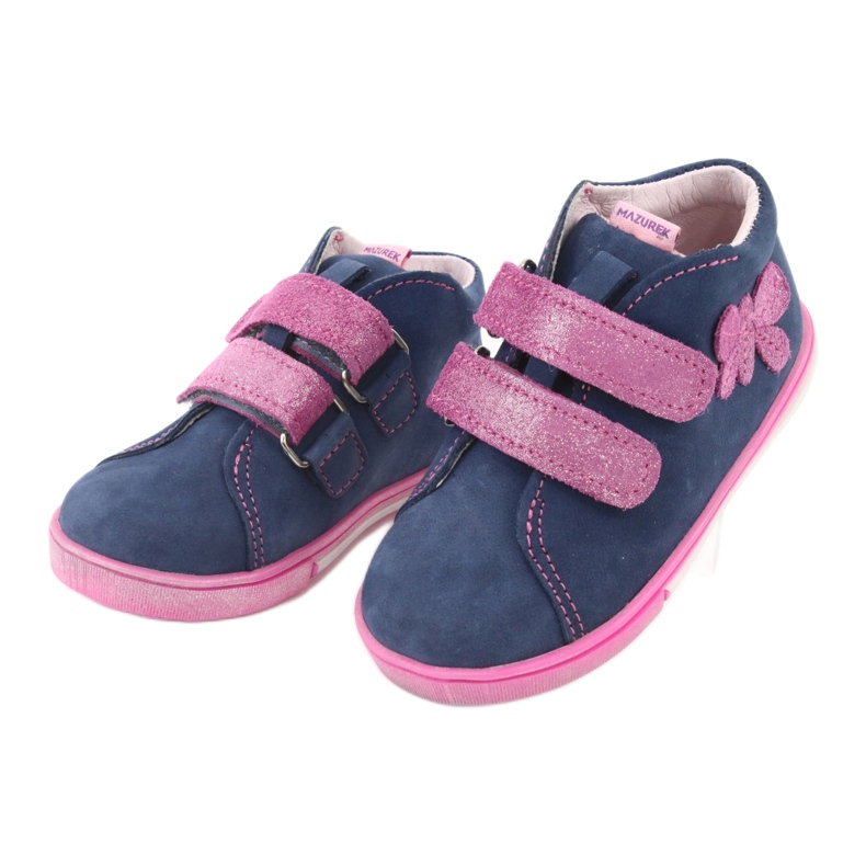 MAZUREK 264 MOTORE -NAVY/Stivali a farfalla rosa blu 3