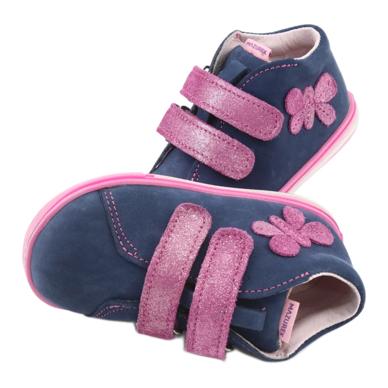 MAZUREK 264 MOTORE -NAVY/Stivali a farfalla rosa blu 6