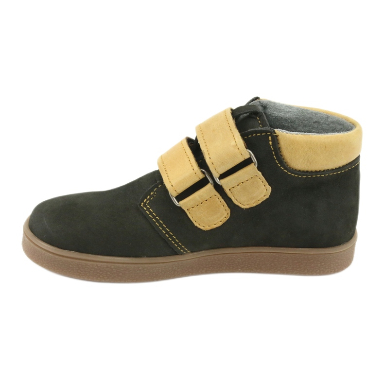 Stivali in pelle con velcro Mazurek 1341 nero multicolore giallo 2