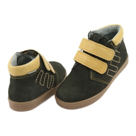Stivali in pelle con velcro Mazurek 1341 nero multicolore giallo 4