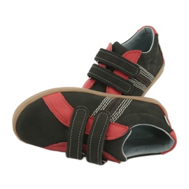 Scarpe per ragazzi Mazurek 1235 con velcro nero/rosso 6