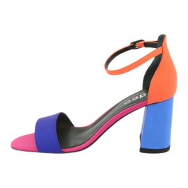 Sandali donna rosa zaffiro arancio Edeo 3367 blu arancia 1