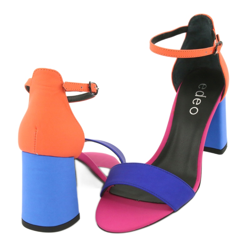 Sandali donna rosa zaffiro arancio Edeo 3367 blu arancia 3