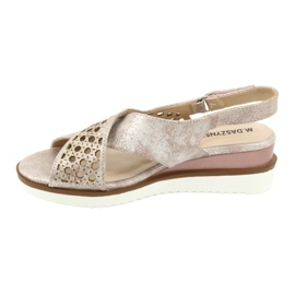 M.Daszyński Sandali rosa metallizzati Daszyński 1838 grigio 2