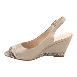 Sandali cappuccino oro Sergio Leone 777 beige marrone d'oro 2