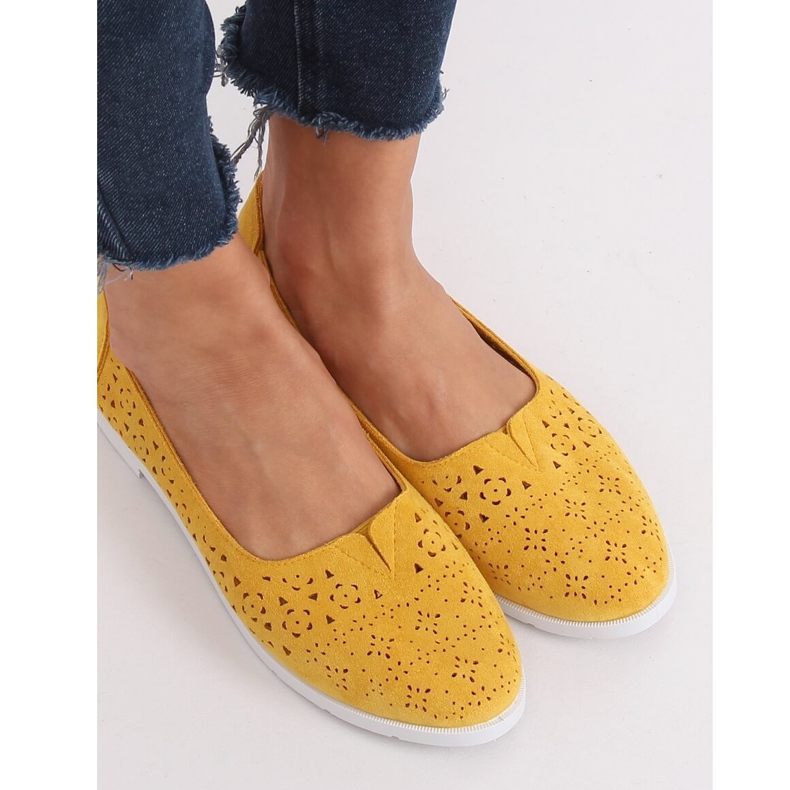 Ballerine traforate miele ZA02P Giallo 1